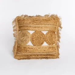 Cojines Y Fundas Decorativas>Cojín DIMELO beige de algodón 45x45cm