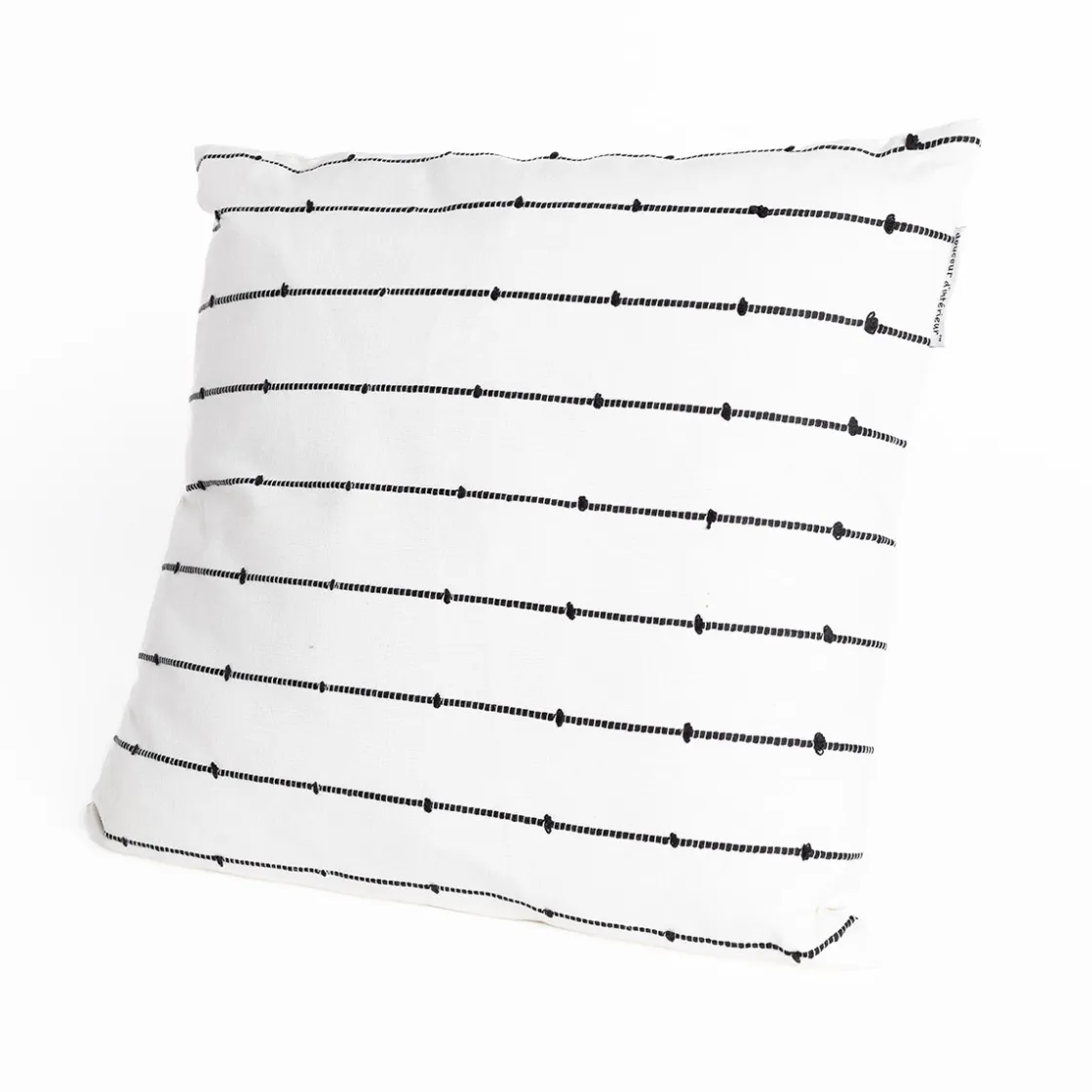 Cojines Y Fundas Decorativas>Cojín LINECHIC beige de algodón 45x45cm