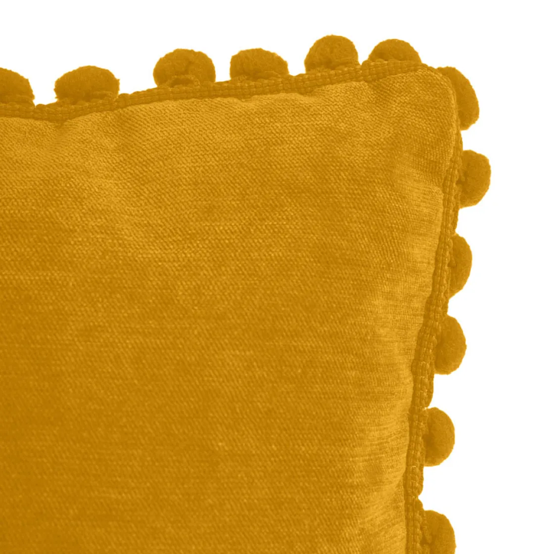 atmosphera Cojines Y Fundas Decorativas>Cojín Ocre Con Pompones 40x40Cm