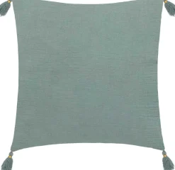 atmosphera Cojines Y Fundas Decorativas>Cojín Winter Light Gaze Verde Con Cruces