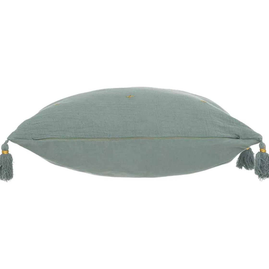 atmosphera Cojines Y Fundas Decorativas>Cojín Winter Light Gaze Verde Con Cruces