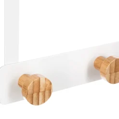 5five Perchas Y Travesaños>Colgador Puerta C/3 Ganchos Bambú Blanco