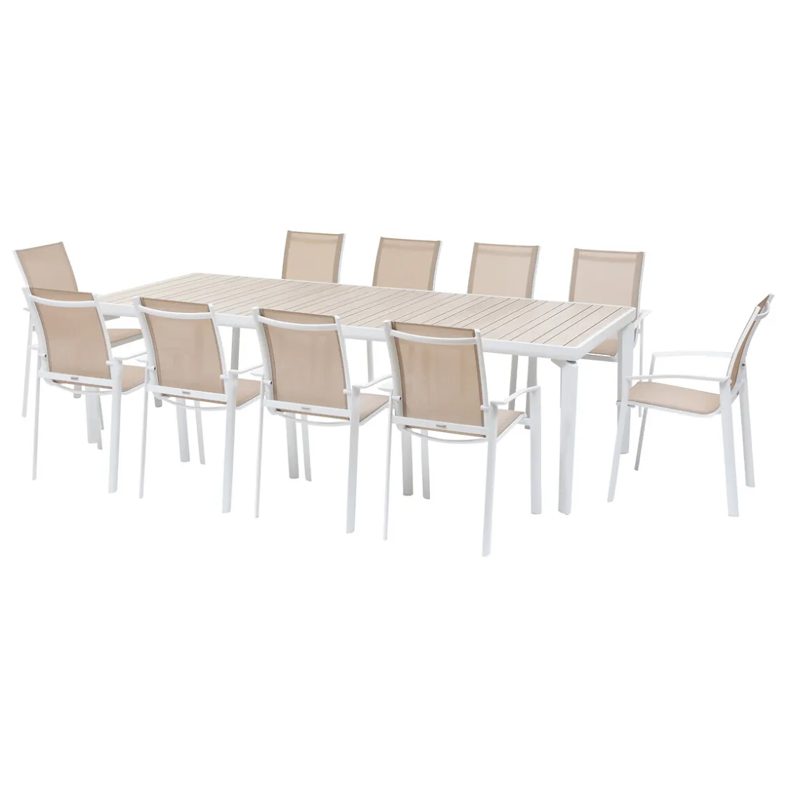 hespéride Mesas De Jardín>Conjunto de mesa fija IBAIA y 6 sillas PIAZZA