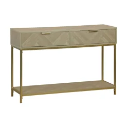 Aparadores Y Consolas|Estilo Contemporaneo>Consola CHEVRON beige de mdf con 2 cajones