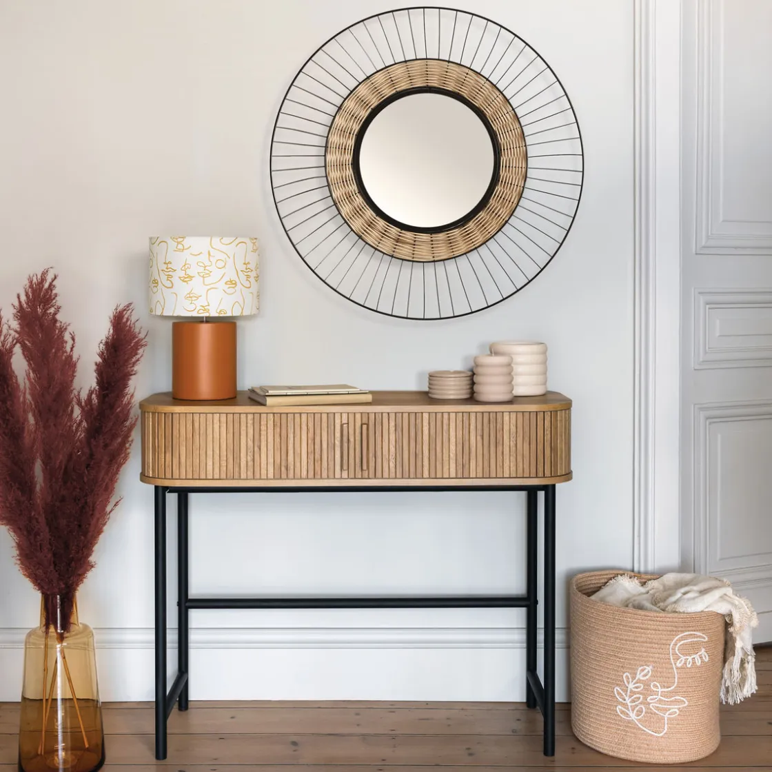 atmosphera Aparadores Y Consolas|Estilo Contemporaneo>Consola COLVA beige con 2 puertas
