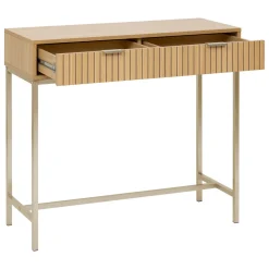 5five Aparadores Y Consolas|Estilo Contemporaneo>Consola con 2 cajones en mdf y metal TASSO beige