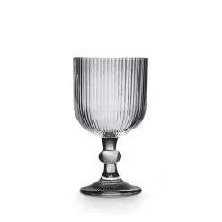 Copas>Copa De Agua Rayas Gris De Vidrio 37cl