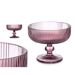 Platos Para Tartas, Tartas Y Bombones>Copa De Helado Rosa A Rayas 31Cl