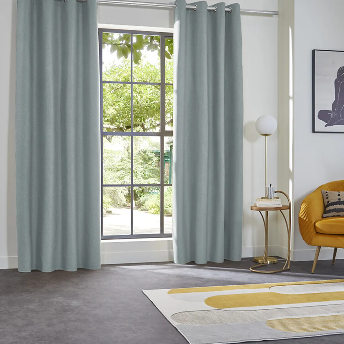 atmosphera Cortinas>Cortina Aislante Verde Celadón 140x260cm