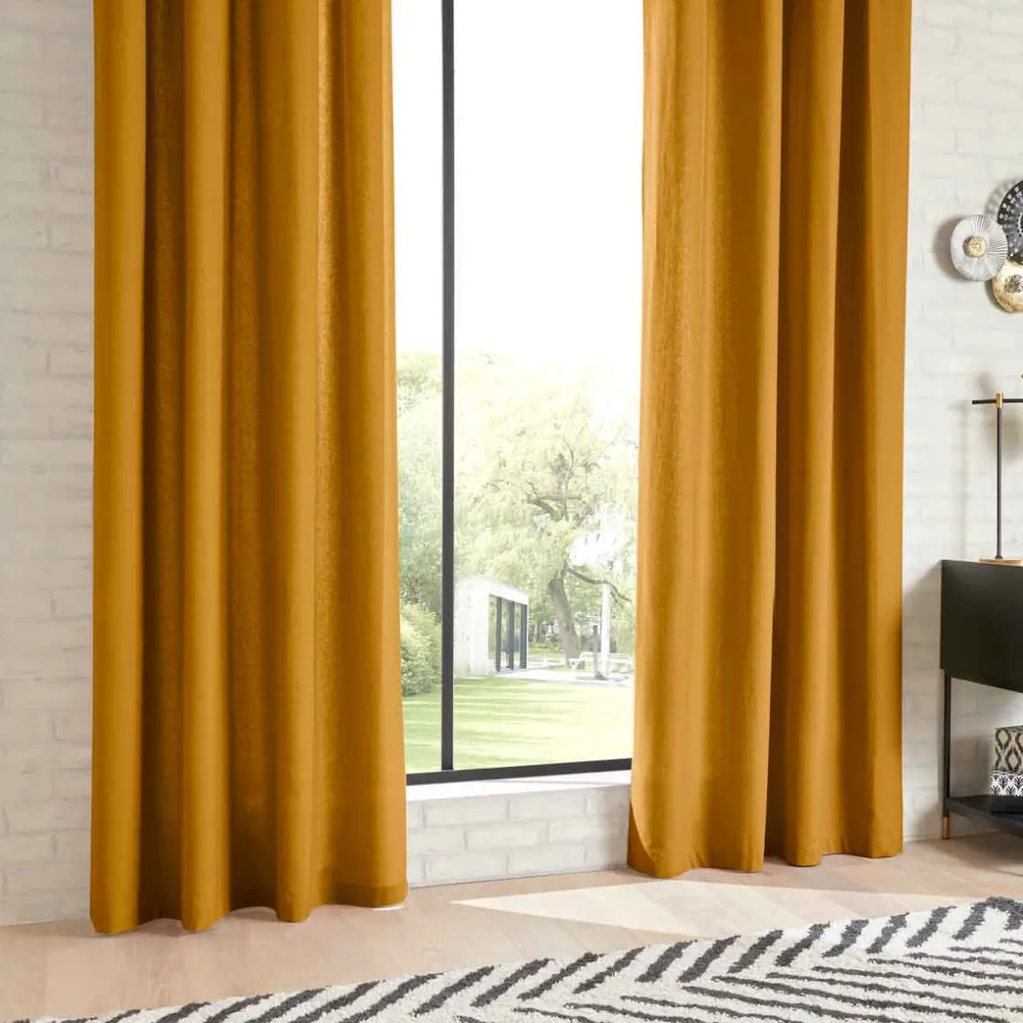 atmosphera Cortinas>Cortina ANJALI ocre 135x240cm