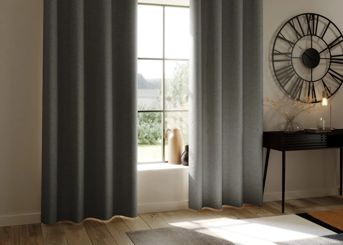 atmosphera Cortinas>Cortina Opaca Gris Oscuro 140x260Cm