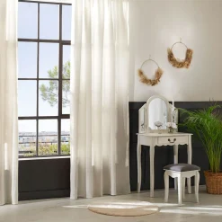 atmosphera Cortinas>Cortina The Floral Waffle Blanca 130x160cm