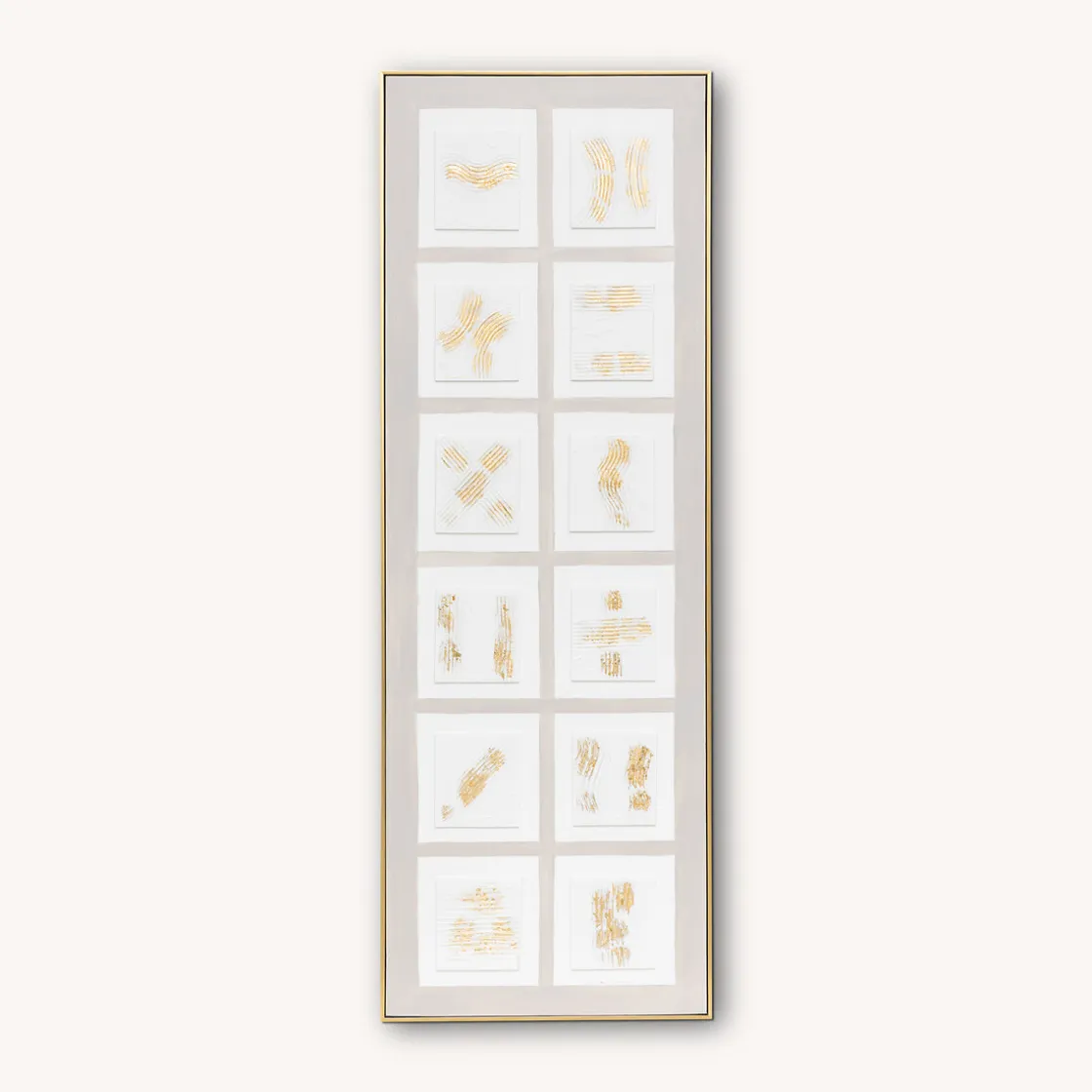 atmosphera Lienzos Y Cuadros Decorativos>Cuadro 3D CURTIS taupe 51.6x151.7cm