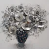 atmosphera Lienzos Y Cuadros Decorativos>Cuadro Deco Bouquet Gris 58x58Cm