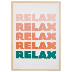 atmosphera Lienzos Y Cuadros Decorativos>Cuadro decorativo relax DARIUS coral 50x70cm