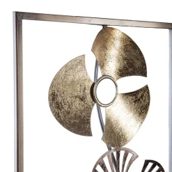 atmosphera Lienzos Y Cuadros Decorativos>Cuadro Metálico Dorado Flor 31x89Cm