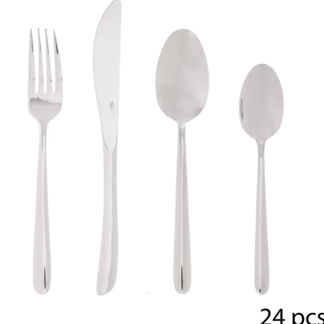 secret d'gourmet Cuchillería>Cubertería ORBA con 24 pzas de acero inoxidable