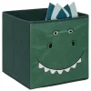 atmosphera4kids Almacenamiento>Cubo De Almacenaje Dino Verde 29x29Cm