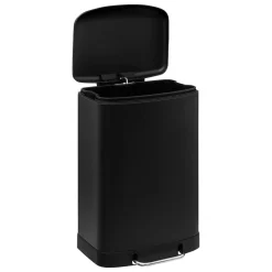 Botes De Basura Y Contenedores De Reciclaje>Cubo De Basura Con Pedal 50L Negro