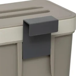 Botes De Basura Y Contenedores De Reciclaje>Cubo de basura con soporte beige 5l