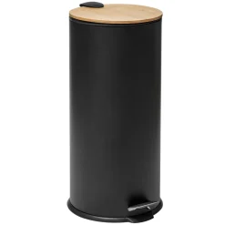 5five Botes De Basura Y Contenedores De Reciclaje>Cubo De basura Con Tapa De Bambú 30L