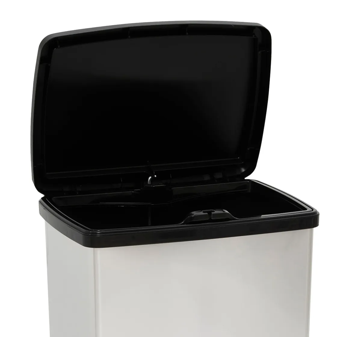 Botes De Basura Y Contenedores De Reciclaje>Cubo de basura plateado softclose 50L