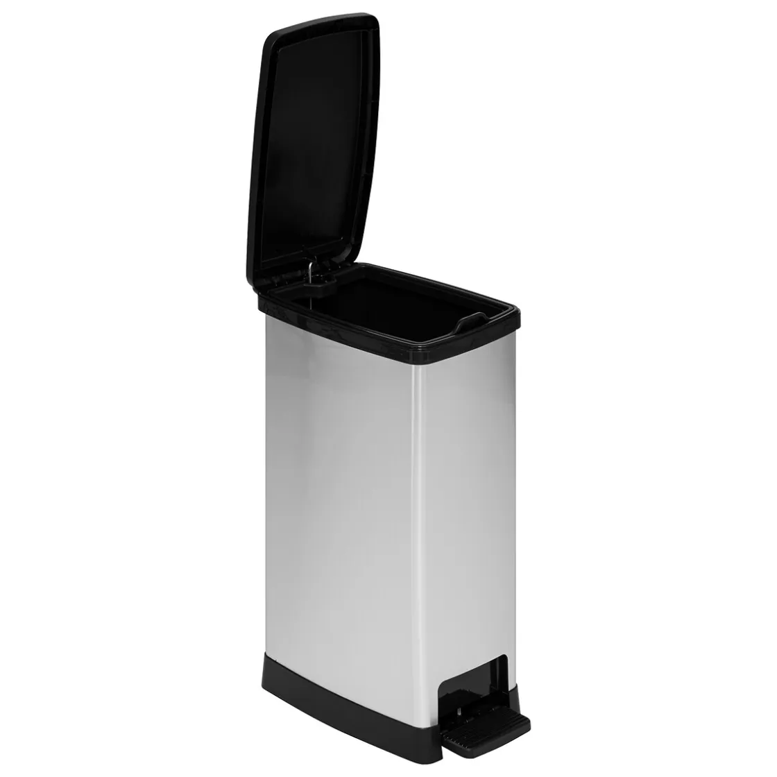 Botes De Basura Y Contenedores De Reciclaje>Cubo de basura plateado softclose 40L