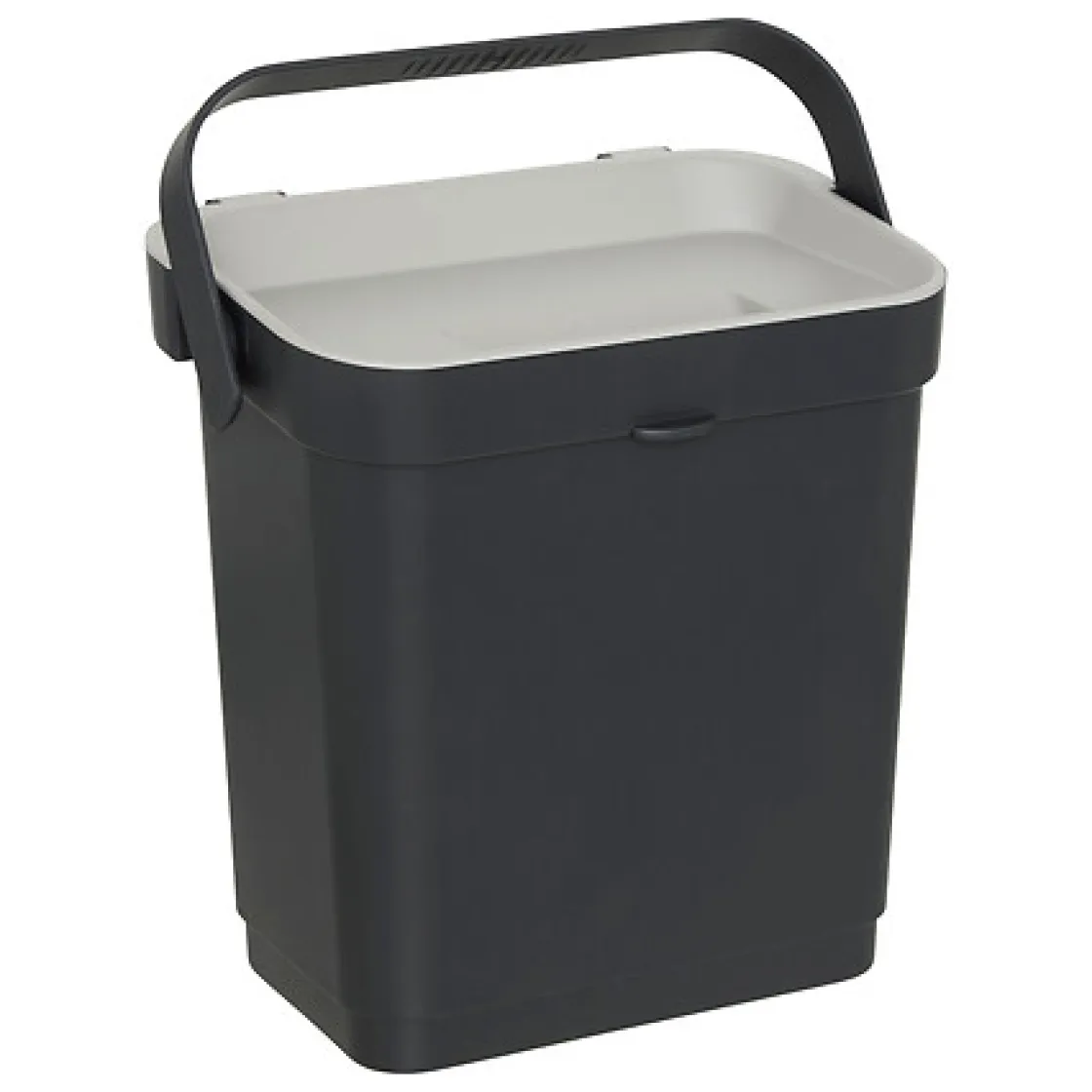 5five Botes De Basura Y Contenedores De Reciclaje>Cubo de basura rectangular negro 5L
