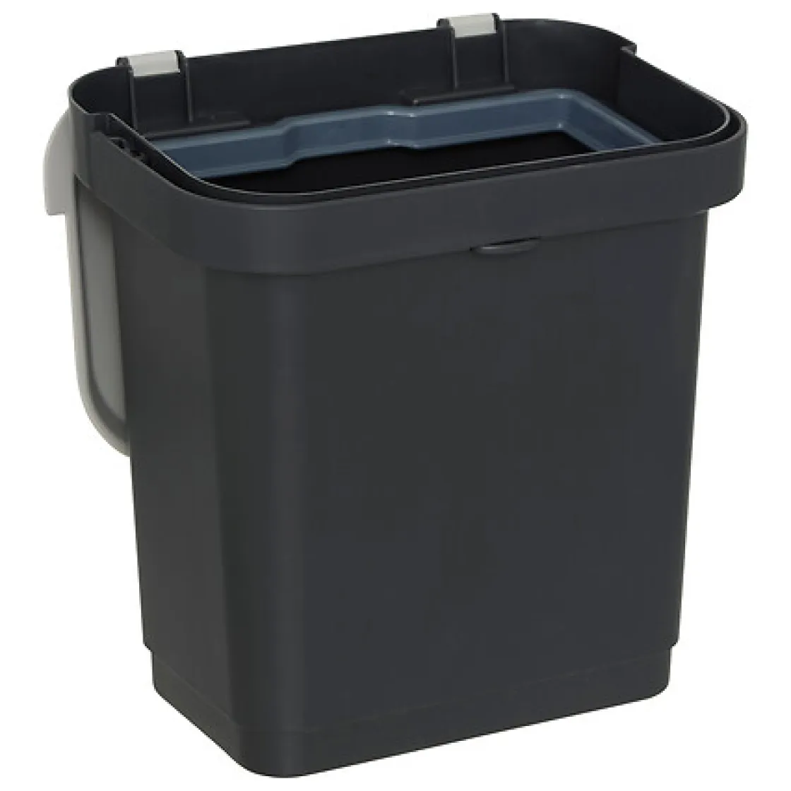 5five Botes De Basura Y Contenedores De Reciclaje>Cubo de basura rectangular negro 5L