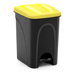 Botes De Basura Y Contenedores De Reciclaje>Cubo De Reciclaje Plástico 25L Amarillo