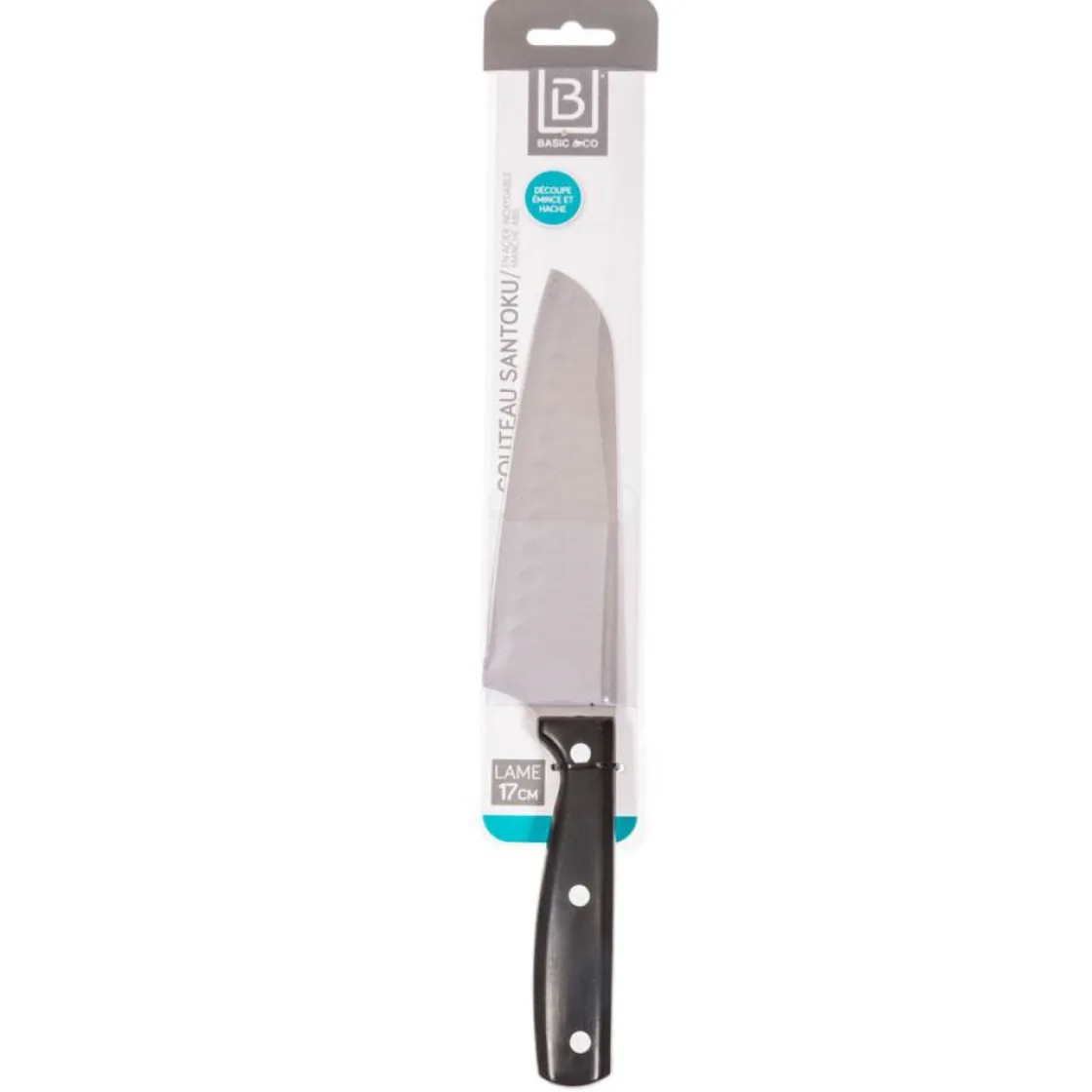 basics Placas Calefactoras Y Tablas De Cortar>Cuchillo Santoku Con Mango Liso