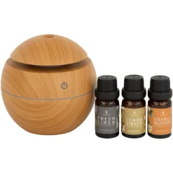 atmosphera Ambientadores>Difusor marrón 130ml con 3 botellas aceite perfume