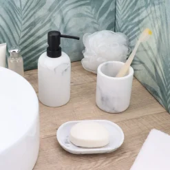Accesorios De Lavabo>Dispensador de jabón líquido efecto mármol