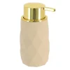 Accesorios De Lavabo>Dispensador Jabón Líquido Beige Y Dorado