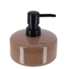 Accesorios De Lavabo>Dispensador jabón líquido de cerámica gris pardo