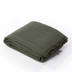 Edredones Y Colchas>Edredón verde con volante de encaje 220x240cm