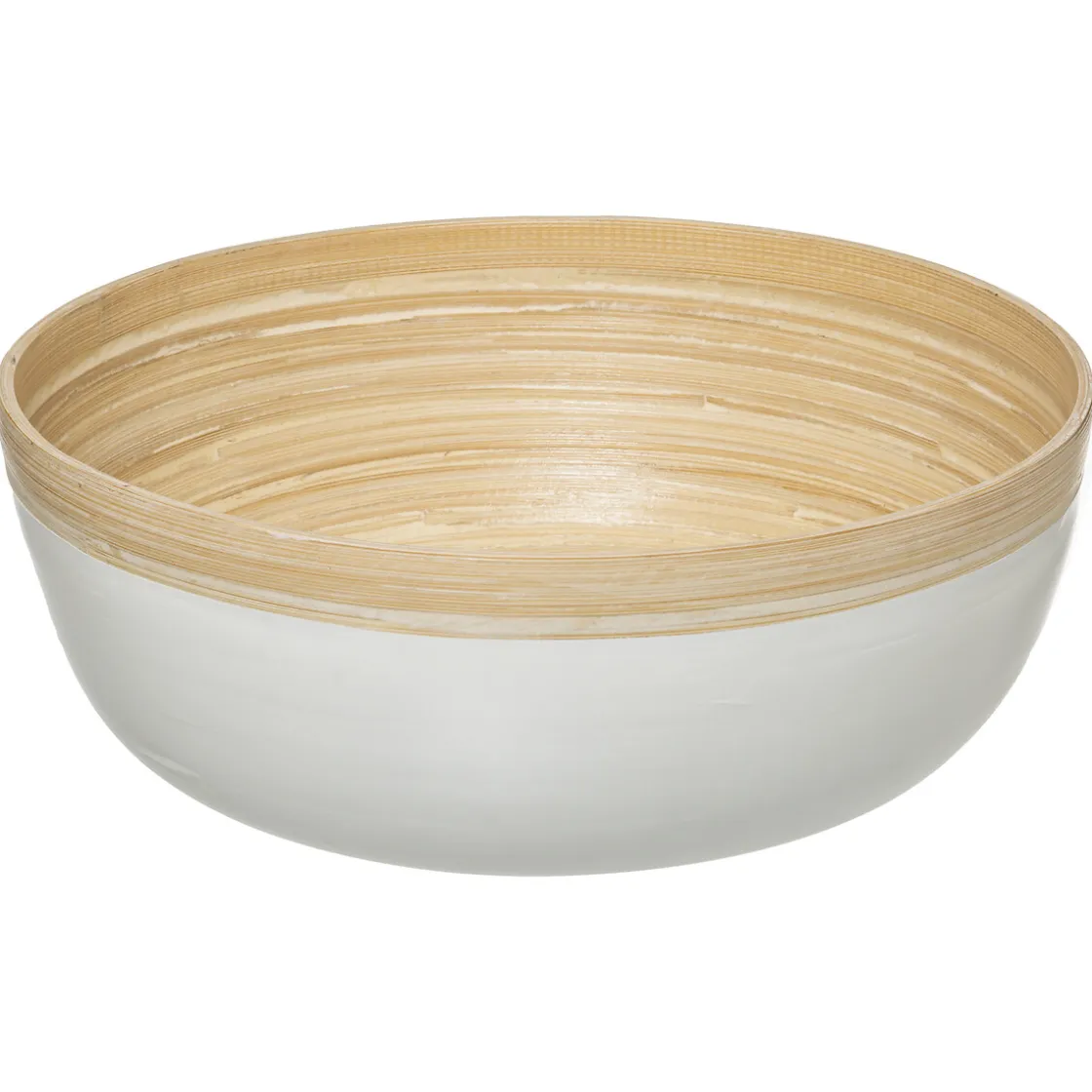 Cuencos, Fuentes Y Ensaladeras>Ensaladera De Bambú Modern Blanca 30Cm