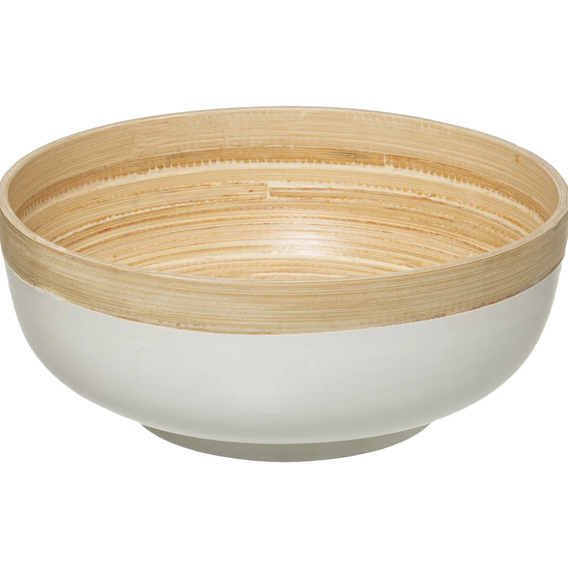 Cuencos, Fuentes Y Ensaladeras>Ensaladera De Bambú Modern Blanca 20Cm