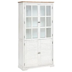 atmosphera Estantes Y Cómodas|Estilo Rústico>Escaparate OLIBIA blanco de mdf c/4 puertas 190cm