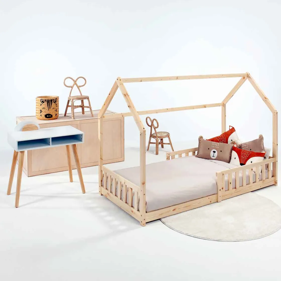 atmosphera4kids Mobiliario>Escritorio De Mdf/Pino Blanco 75x47x74Cm