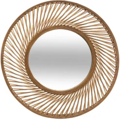 atmosphera Espejos|Estilo Oriental>Espejo De Pared Espiral De Bambú 72Cm