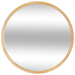 atmosphera Espejos>Espejo de Pared Kim Beige De Madera 55cm