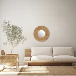 atmosphera Espejos>Espejo De Pared Lorena Beige 75Cm