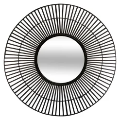 atmosphera Espejos>Espejo De Pared Negro De Bambú 77x4Cm