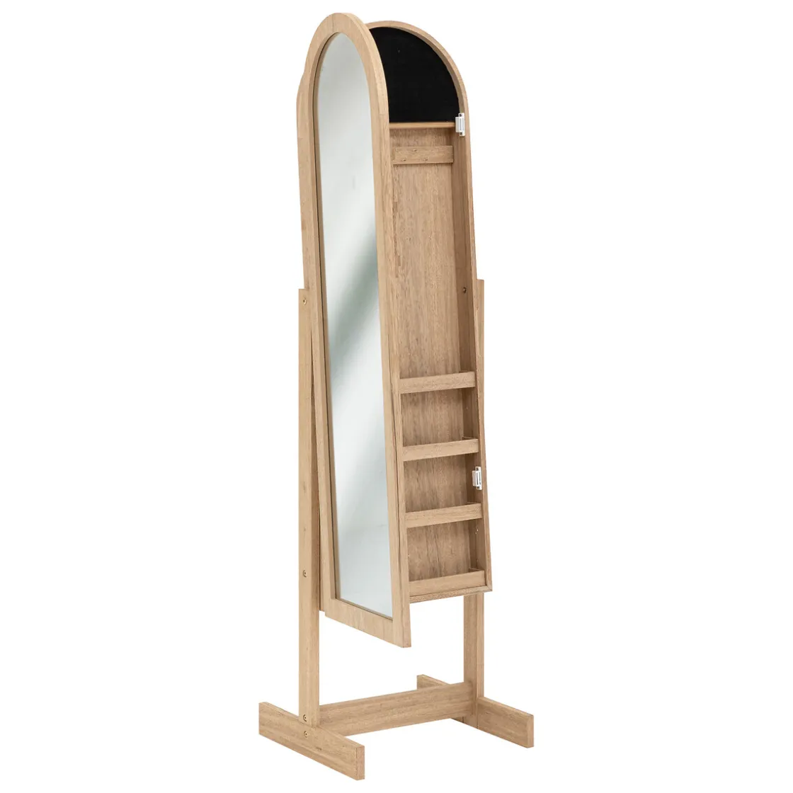 atmosphera Espejos>Espejo De Pie Beige Con Joyero