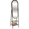 atmosphera Espejos|Estilo Industrial>Espejo De Pie Mael Con Estantes 160x44Cm