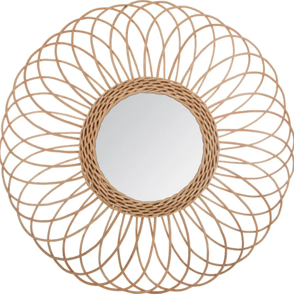 atmosphera Espejos|Estilo Rústico>Espejo Decorativo Rosácea Beige 58Cm