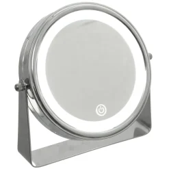 5five Espejos>Espejo Giratorio De Metal C/Led 19Cm