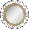 atmosphera Espejos>Espejo redondo decorativo ARCHI de metal y madera
