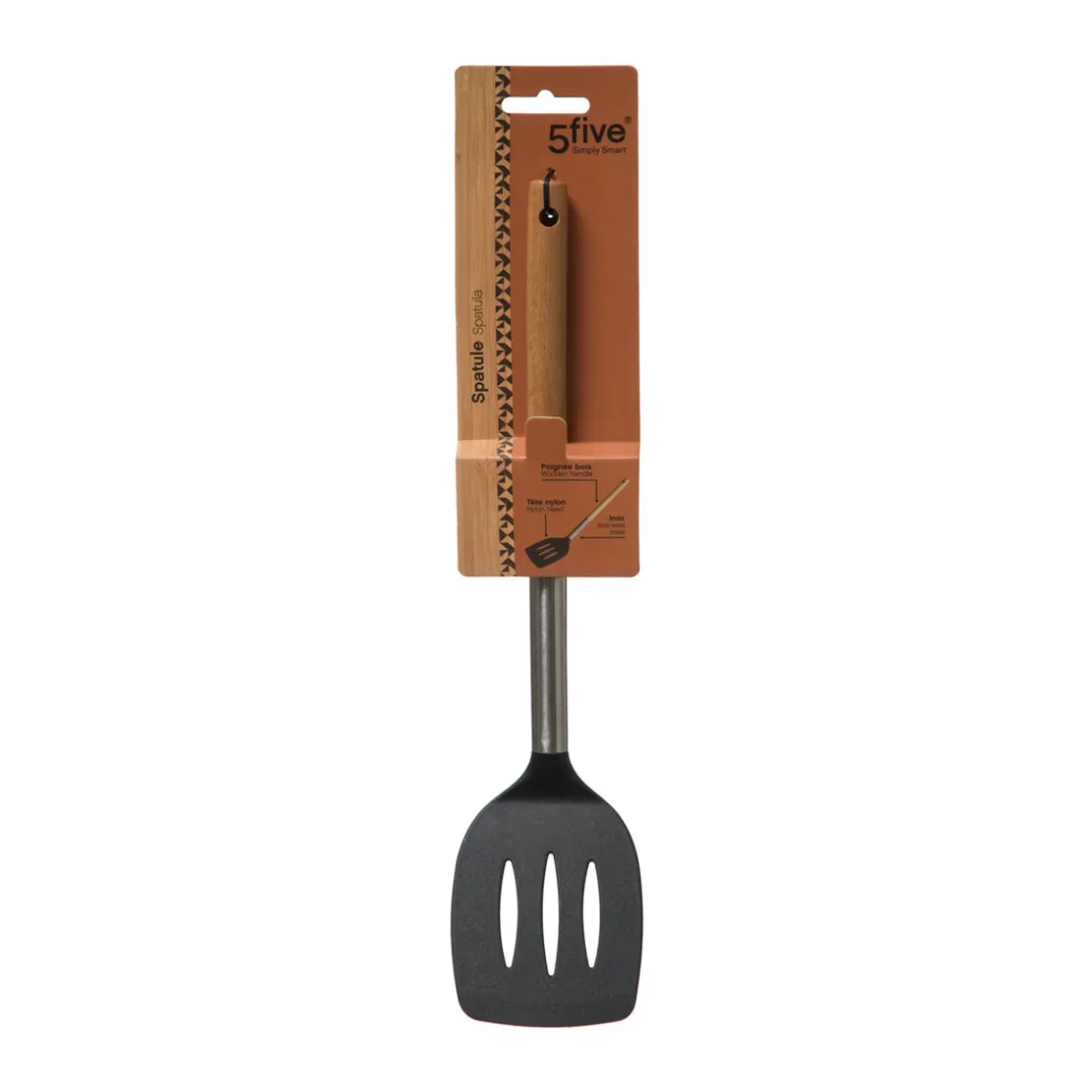5five Utensilios Para Servir>Espátula De Nailon Con Mango De Madera